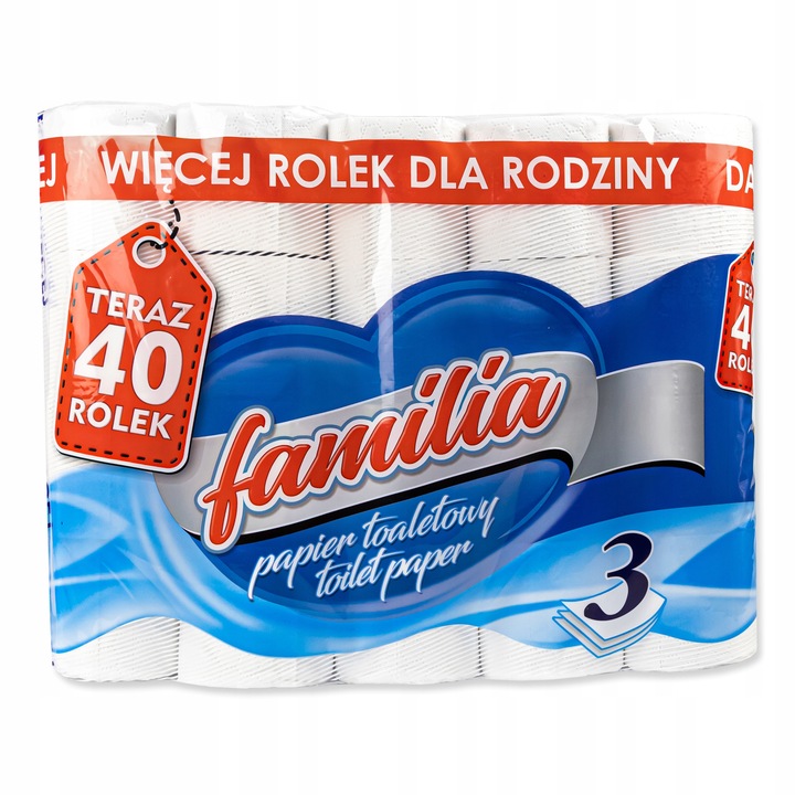 Papier toaletowy Familia 3 warstwy Celuloza 40 ROL