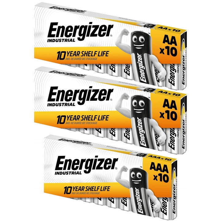 Baterie AA AAA ENERGIZER Paluszki Alkaiczne R6 R3 1.5V 20+10 sztuk Oryginal