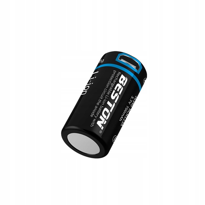 Akumulatorek CR 123a 3,7v 2600mWh microUSB Lithium