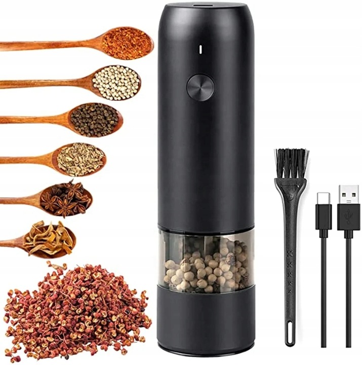 ELEKTRYCZNY MŁYNEK DO PIEPRZU I SOLI Z OŚWIETLENIA