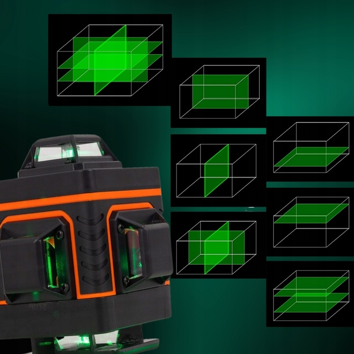 POZIOMICA LASEROWA BLOKADA WAHADŁA 360 LASER KRZYŻOWY DUŻY STATYW +BATERIE