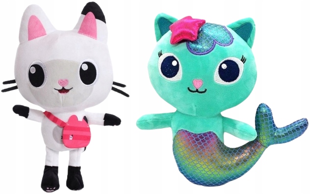 SYRENKOTKA + KICIUŚ PANDUŚ PLUSZAK KOCI DOMEK GABI