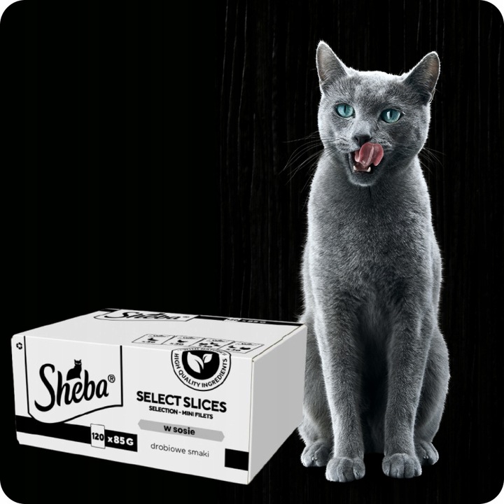 SASZETKI SHEBA SELECTION SELECT SLICES DROBIOWE SMAKI W SOSIE 120X85G