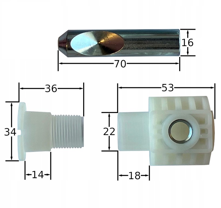 ZESTAW MONTAŻOWY DO MISKI PODWIESZANEJ SEDES BIDET