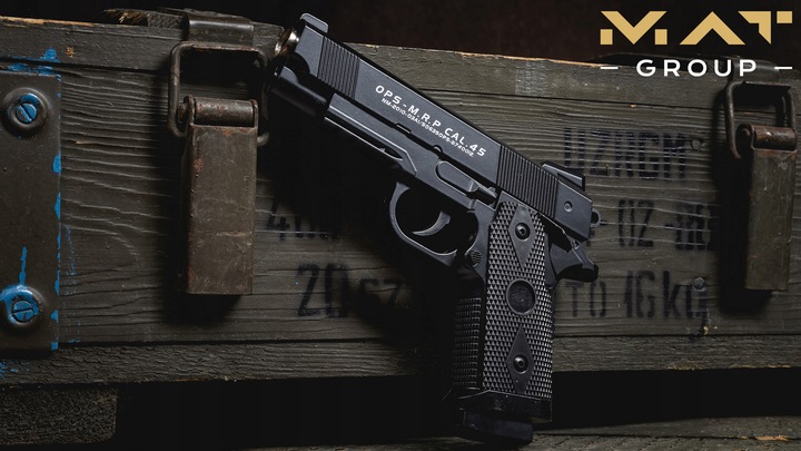 PISTOLET METALOWY NA KULKI COLT ASG IMITACJA BRONI NA KULKI 6MM REPLIKA