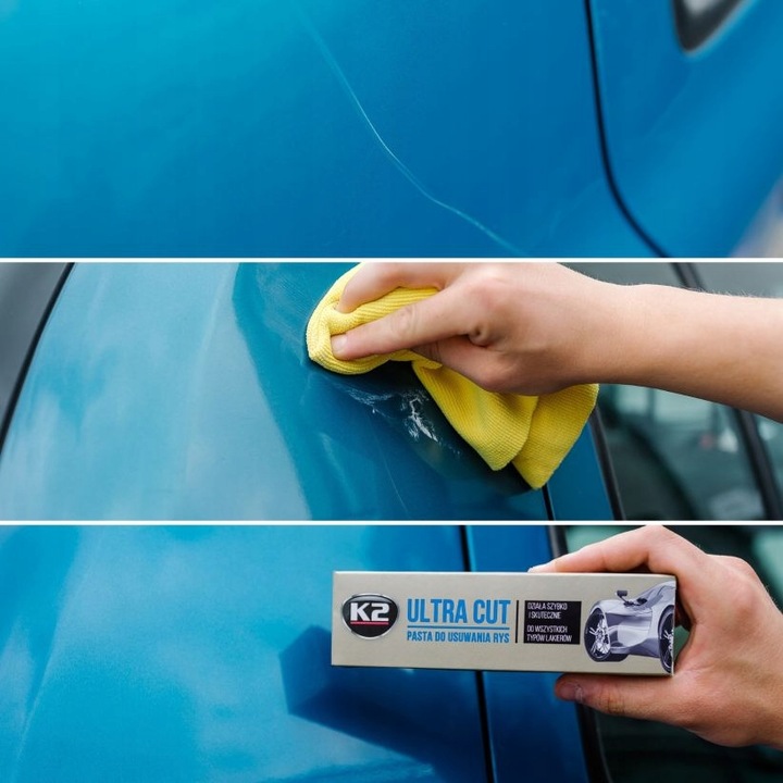 ZESTAW PASTA WOSK KOLORYZUJĄCY DO USUWANIA RYS NA RYSY Z LAKIERU CZARNEGO