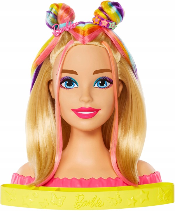 ZESTAW LALKA BARBIE GŁOWA DO CZESANIA STYLIZACJI WŁOSÓW FRYZUR 20 ELEMENTÓW