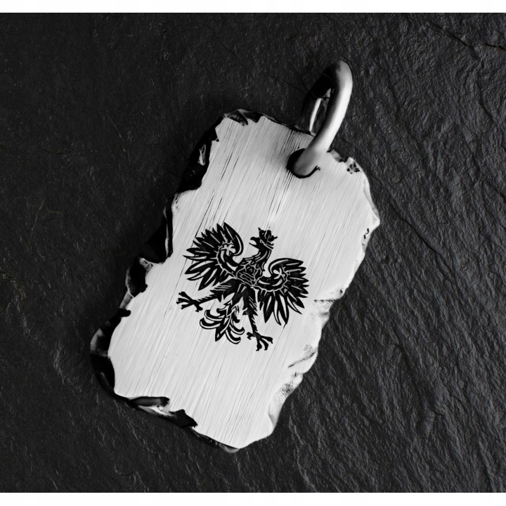 Unikatowy nieśmiertelnik Raw Edge Twój grawer s925 zawieszka na łańcuszek