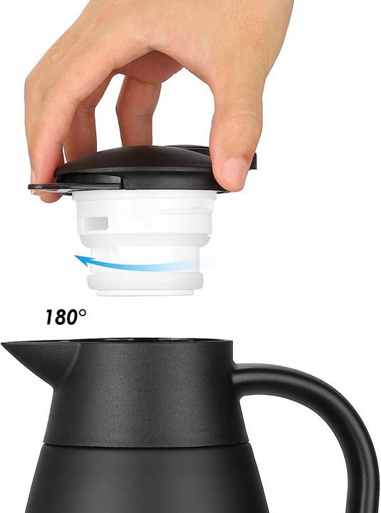 TERMICZNY CZAJNIK STALOWY 304 DUŻY OTWÓR ERGONOMICZNY UCHWYT