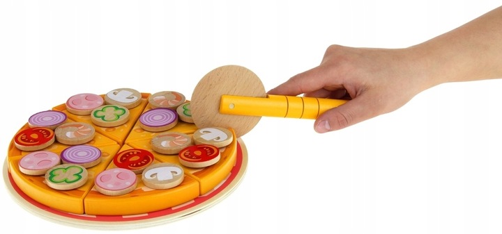 PIZZA DREWNIANA DO KROJENIA NA RZEP AKCESORIA