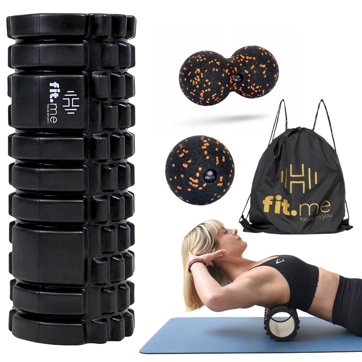 ZESTAW ROLLERÓW DO MASAŻU WAŁEK DUŻY Z WYPUSTKAMI PIŁKA POJEDYNCZA DUOBALL