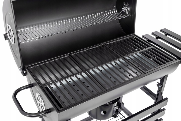 ACTIVA GRILL WĘGLOWY OGRODOWY BECZKA Z RUSZTEM ŻELIWNYM I POKROWCEM