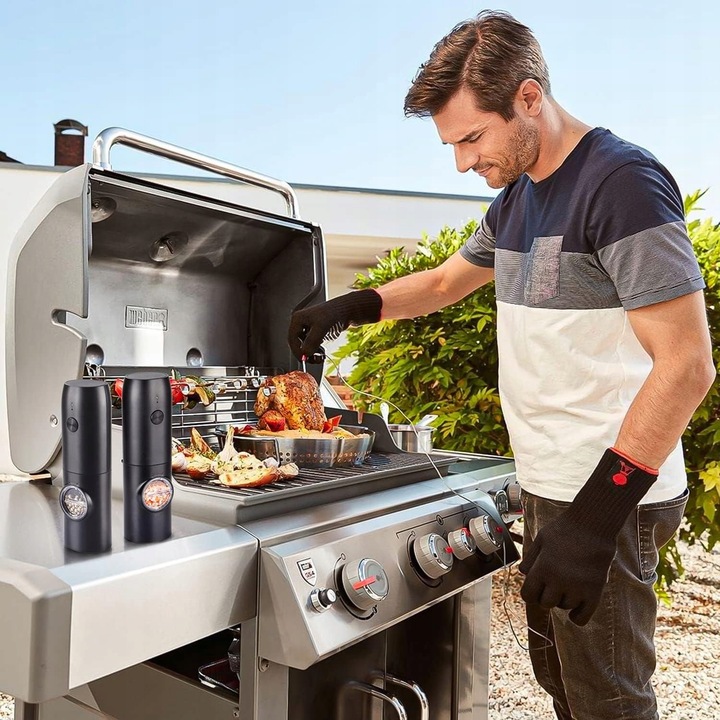 USB ŁADOWANIE ELEKTRYCZNY MŁYNKÓW DO SOLI I PIEPRZU, 2X MŁYNEK DO PRZYPRAW