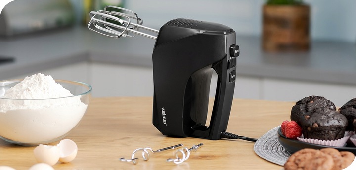 MIKSER RĘCZNY ZELMER LEKKI ROBOT KUCHENNY 5 BIEGÓW 4 KOŃCÓWKI TURBO 750W