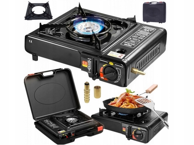 KUCHENKA GAZOWA TURYSTYCZNA 2w1 Z REDUKTOREM I WALIZKĄ