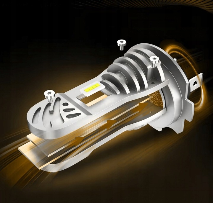 Żarówki LED H7 komplet Mocne 14000 LM 6000K LED 1:1 80W Canbus +1000%