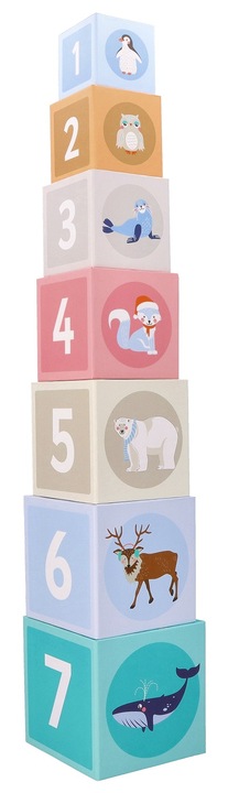 Piramida z kubeczków zwierzęta arktyczne