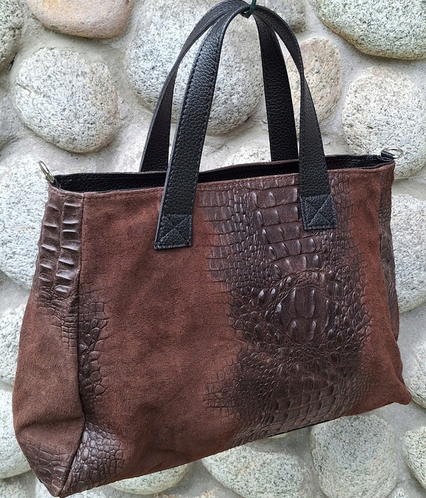 CZEKOLADOWA Zamszowa Torebka Włoska Kuferek SKÓRA NATURALNA Vera Pelle