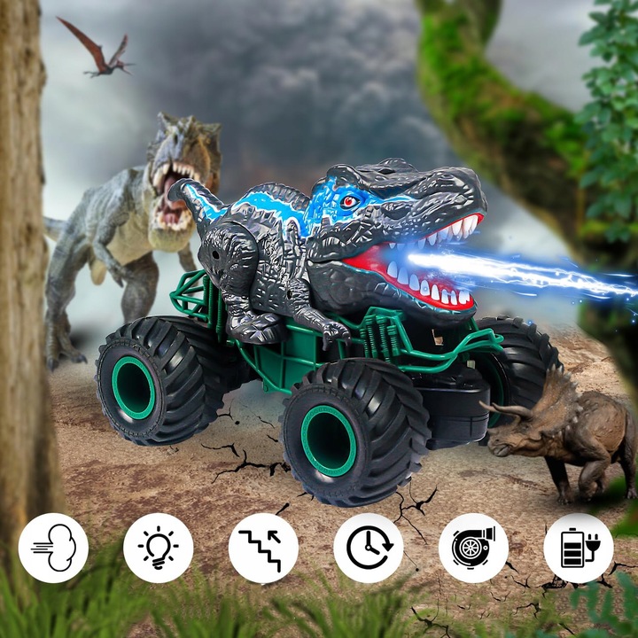 ZDALNIE STEROWANY SAMOCHÓD RC, SAMOCHÓD RC CAR MONSTER TRUCK DINOZAURY