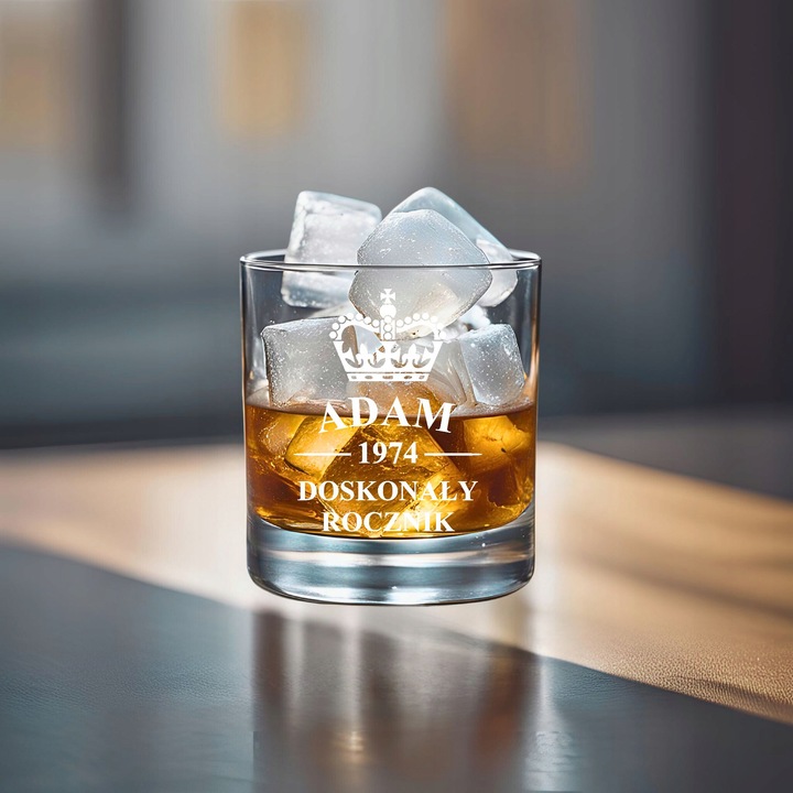 Prezent na 30 40 50 Urodziny Szklanki do Whisky z Personalizowanym Grawerem