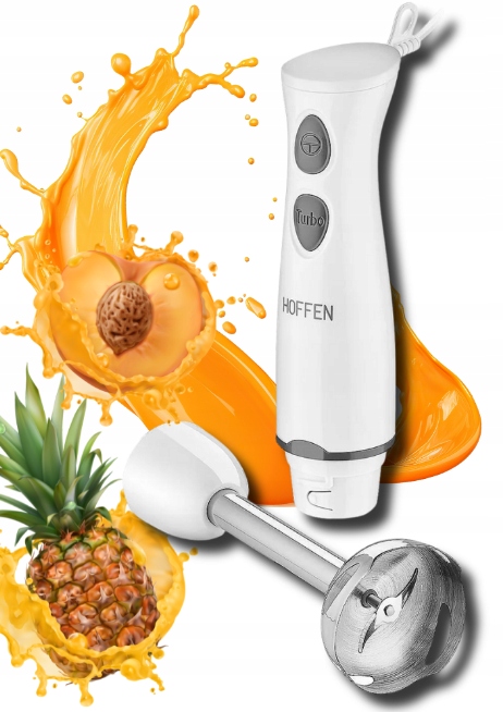 BLENDER RĘCZNY HOFFEN BIAŁY 400W TURBO Model HB-4185