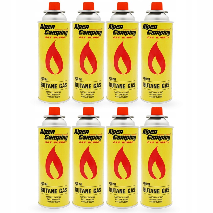 GRILL TURYSTYCZNY na KARTUSZ gazowy ALPEN CAMPING NEVADA + WALIZKA + 8x GAZ