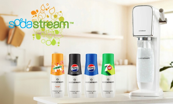 4x SYROP KONCENTRAT SODASTREAM 7UP MIRINDA PEPSI / MAX 9L NAPOJU z 440ml