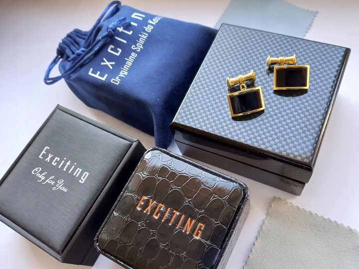 Spinki do mankietów koszul Exciting Srebrne Logo Honda w Etui Szkatułka