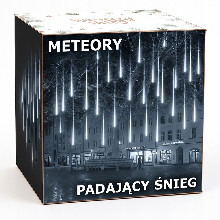 SOPLE METEORY LED BIAŁE ZIMNE LAMPKI PADAJĄCY ŚNIEG 50cm IP44 - SOPLE LED