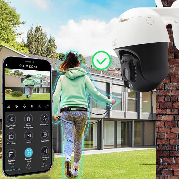 Kamera WiFi IP 8 Mpx 4K Zewnętrzna Obrotowa Bezprzewodowa ORLLO Z20 CHMURA