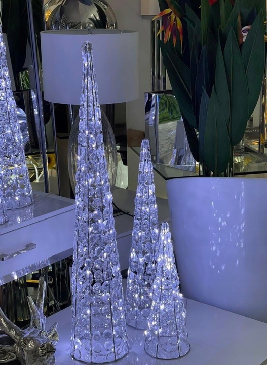 Stożek akrylowy Led kryształki 60 cm