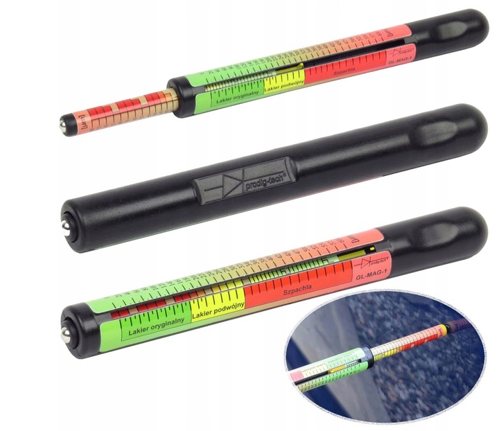 Prodig-Tech MIERNIK CZUJNIK TESTER GRUBOŚCI LAKIERU GL-MAG 20-25um 0-600