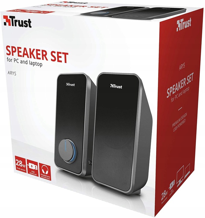 Głośniki TRUST Arys 2.0 Czarny