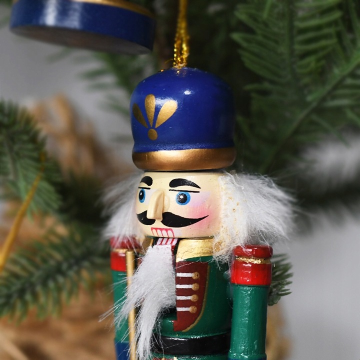 ŚWIĄTECZNE DZIADKI DO ORZECHÓW Zawieszki 6szt 20cm