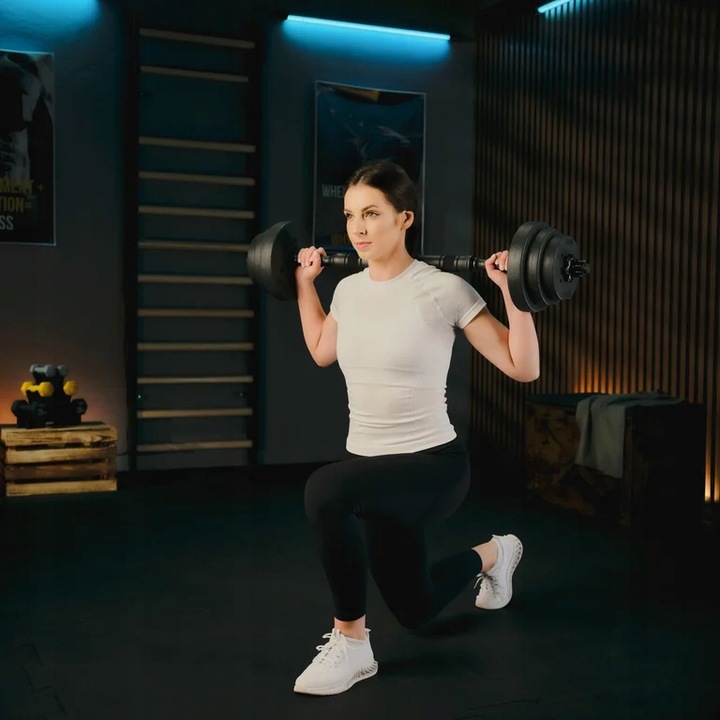 Hantle regulowane bitumiczne sztanga 40kg zestaw hantli 2x20kg Trex Sport