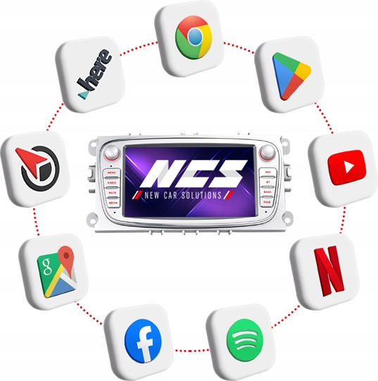 RADIO NAWIGACJA ANDROID FORD KUGA S-MAX GALAXY MONDEO FOCUS C-MAX BLUETOOTH