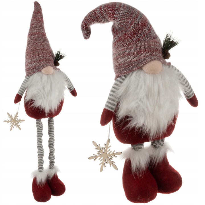 Skrzat Krasnal Gnom Świąteczny Teleskopoowe Nogi Duży Wysoki XXL Regulowany