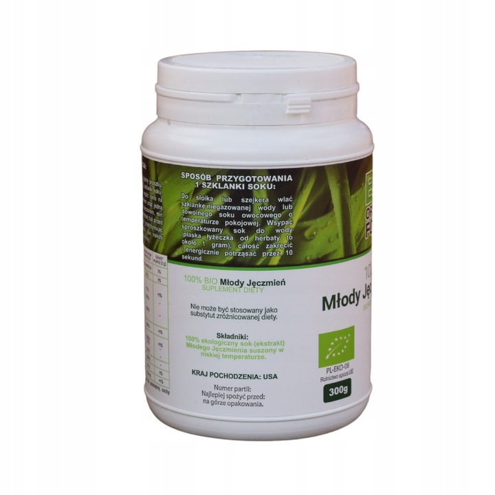Młody jęczmień Bio Organic Foods proszek 300 g