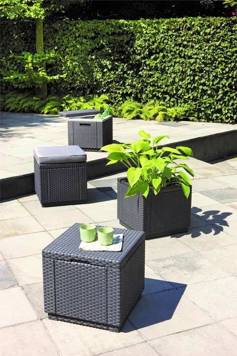 Pufa ogrodowa KETER Ice Cube 213828 schowek