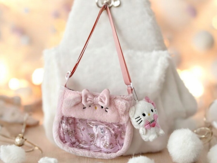 Torebka z Uroczym breloczkiem pluszowym Hello Kitty DZIECIĘCA MŁODZIEŻOWA