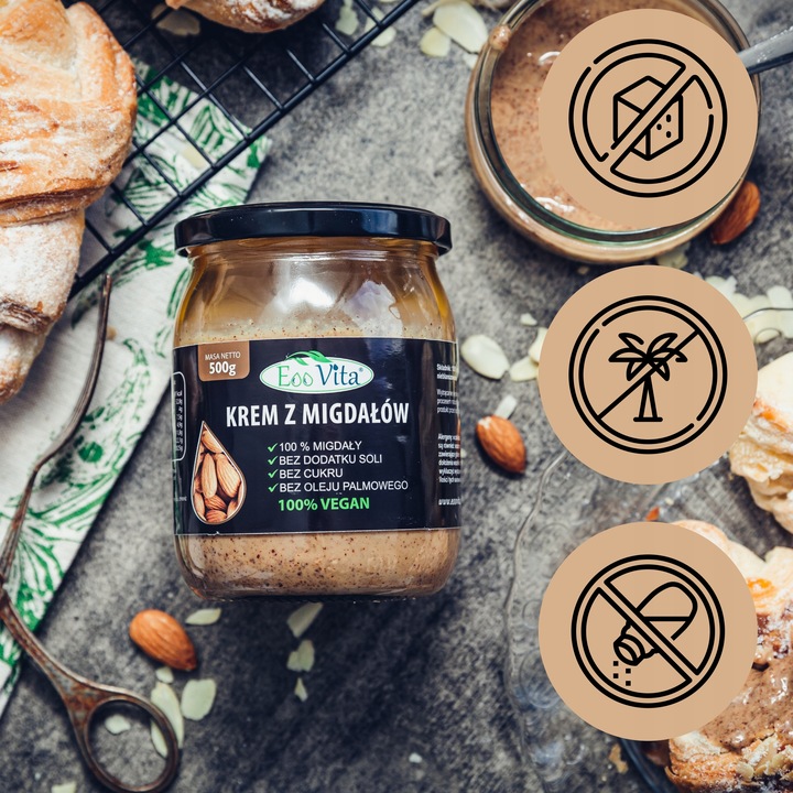 Pasta masło z migdałów migdałowe 500g
