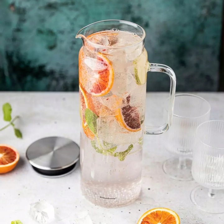 Dzbanek Szklany 1,5 L Pojemnik na WODĘ LEMONIADĘ herbatę MROŻONĄ sok Napoje