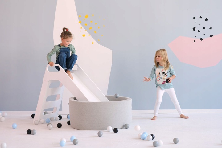 Suchy Basen z Kulkami 90x30 dla Dzieci Szary Smart 200 piłek MISIOO