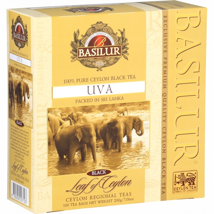 Basilur UVA herbata ekspresowa CZARNA bez dodatków CEYLON - 100 x 2 g