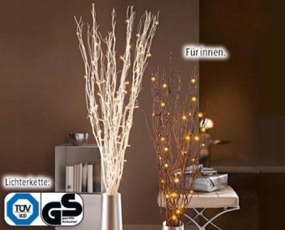 ZESTAW 2X GAŁĄZKI WIERZBOWE PODŚWIETLANE LED 120CM 3xAA brązowe WIERZBA