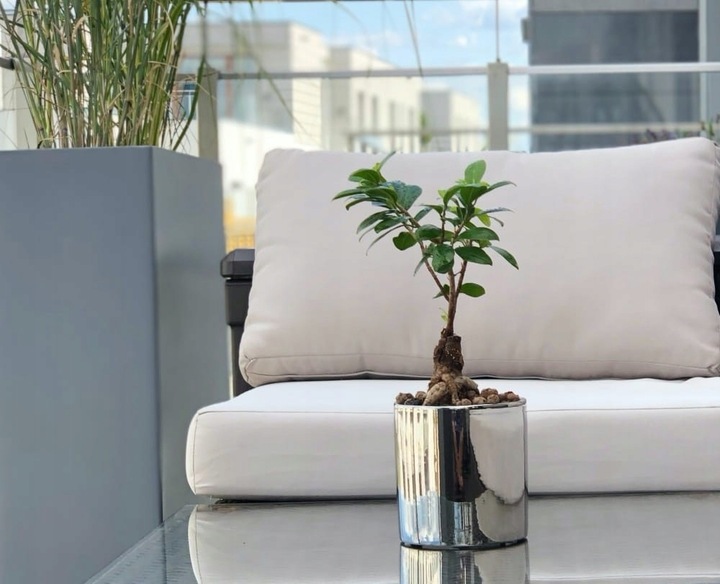 Doniczka Osłonka Ceramiczna Walec Srebrny Do Kwiatów i Kompozycji 15 cm