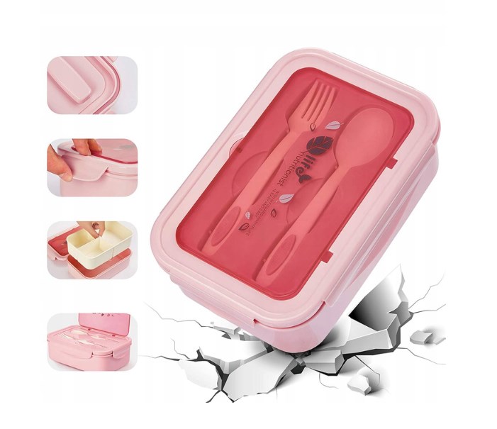 Śniadaniówka Szkoły Lunchbox Pracy Pojemnik Box Bento z Zastawa stołowa