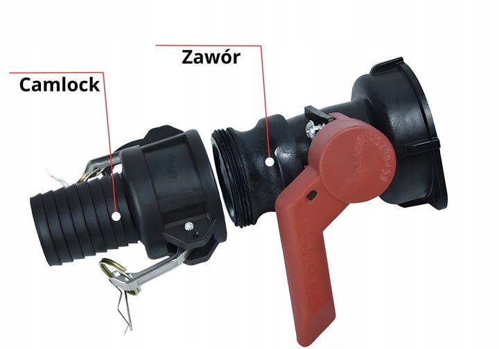 Złącze CAMLOCK 2 cale TYP C na wąż 1 1/2" (38mm) Kamlok Zbiornik MAUSER IBC