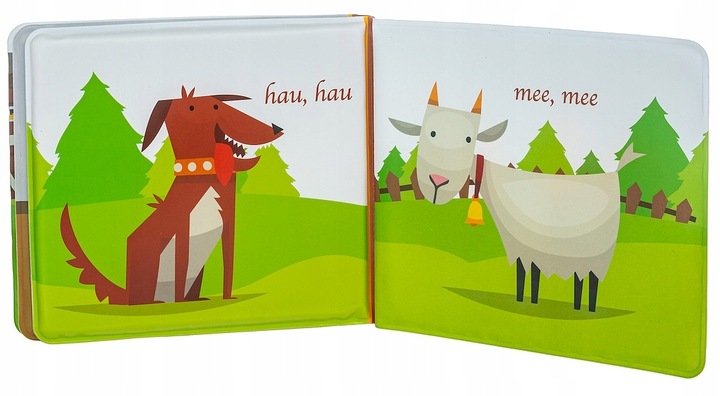 Miękka książeczka do kąpieli z piszczkiem Mała Farma