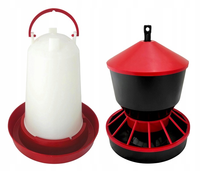 Zestaw dla drobiu kur Poidło 3L + Karmidło 6kg karmnik